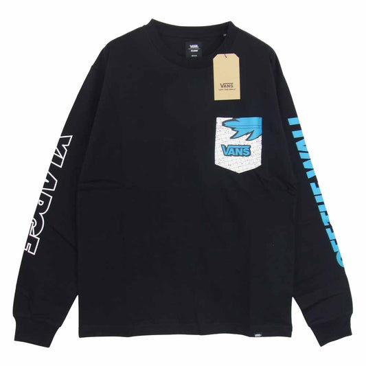 VANS バンズ × XLARGE L/S POCKET ロングスリーブ ポケット Tシャツ ブラック系 M【新古品】【未使用】【中古】