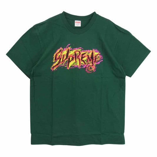 Supreme シュプリーム 20AW scratch tee スクラッチ Tシャツ グリーン系 M【新古品】【未使用】【中古】