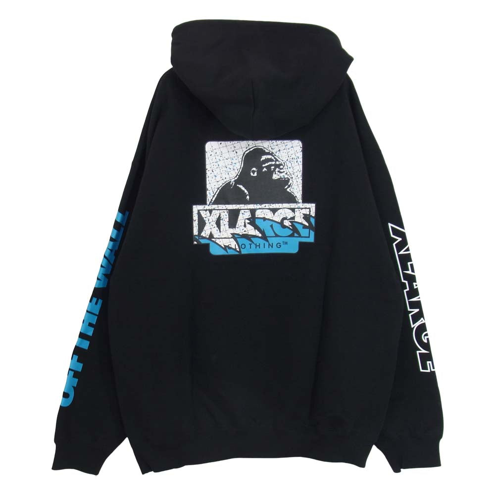 VANS バンズ × XLARGE PULLOVER HOODED SWEAT エクストララージ プルオーバー スウェット パーカー ブラック系 M【新古品】【未使用】【中古】