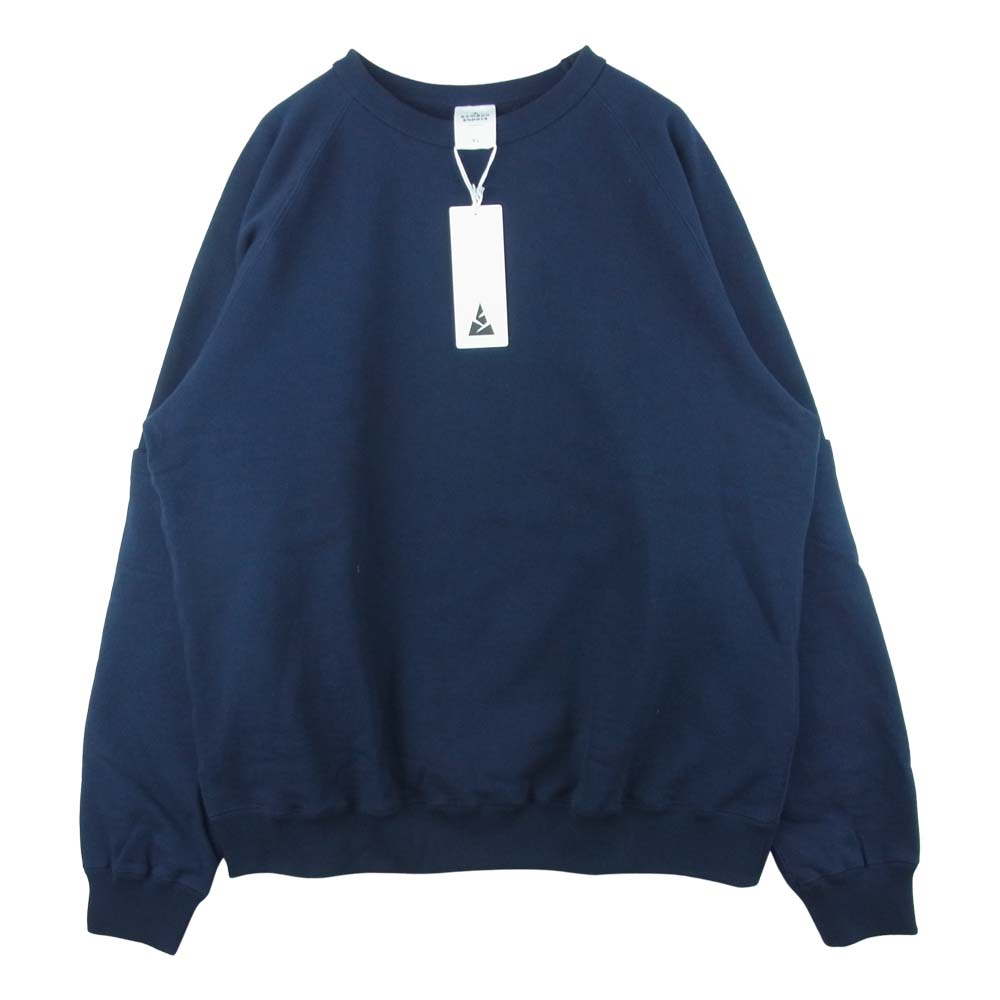 バンブーシュート 2101026 DETACHABLE SLEEVE CREW NECK SWEAT SHIRT デタッチャブル スリーブ クルーネック スウェット ネイビー系 XL【新古品】【未使用】【中古】