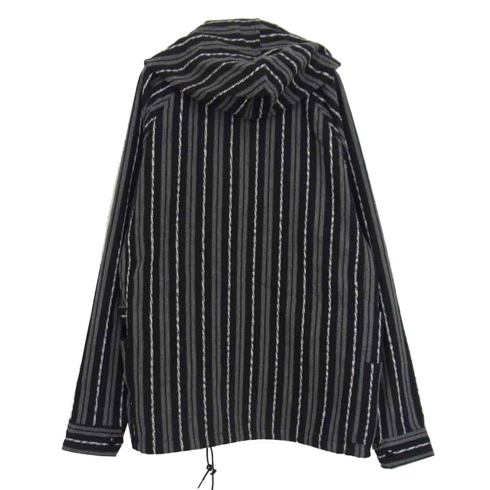 SASAFRAS ササフラス SF-191522 Gardener Bud Breaker Blanket Stripe ガーデナー バド ブレーカー ブランケット ブラック系 M【新古品】【未使用】【中古】