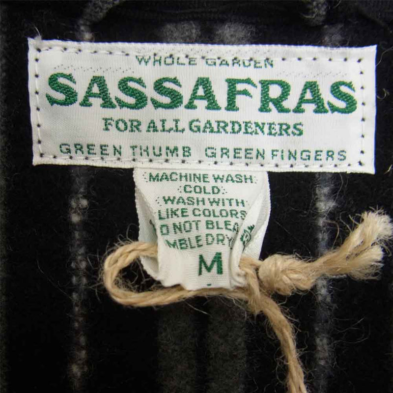 SASAFRAS ササフラス SF-191522 Gardener Bud Breaker Blanket Stripe ガーデナー バド ブレーカー ブランケット ブラック系 M【新古品】【未使用】【中古】