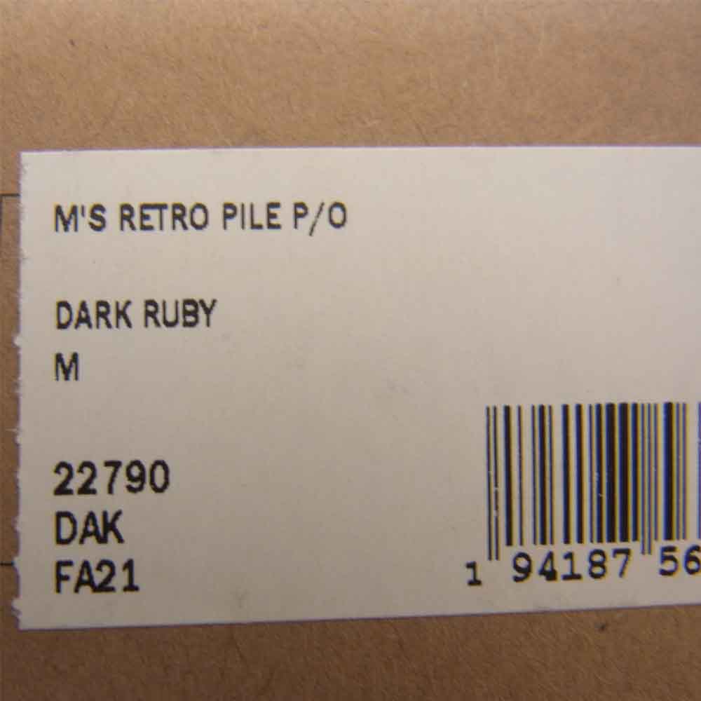 patagonia パタゴニア 21AW 22790 21年製 Retro Pile P/O Dark Ruby レトロ パイル プルオーバー フリース ジャケット エンジ系 M【新古品】【未使用】【中古】