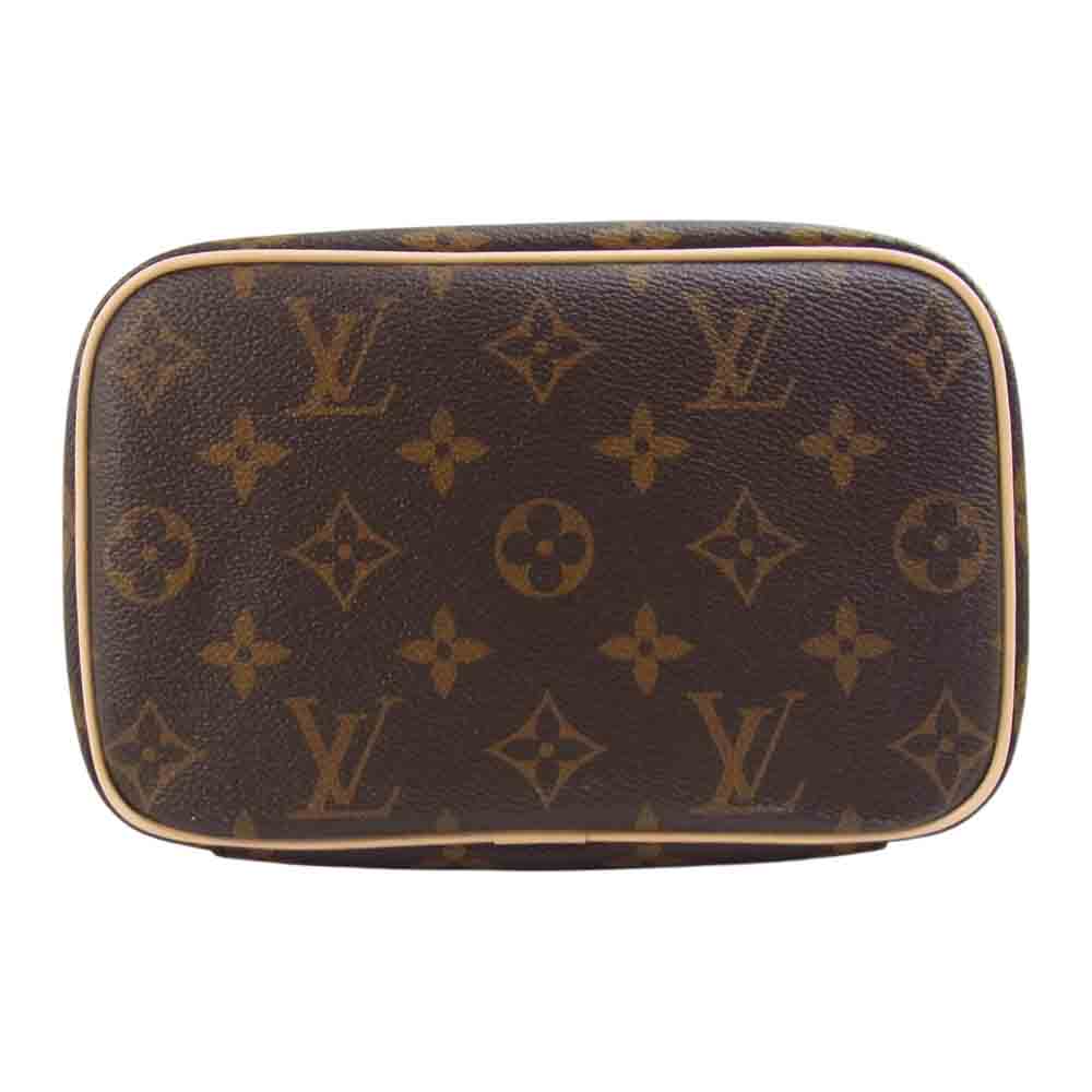 LOUIS VUITTON ルイ・ヴィトン M44495 モノグラム ニース ミニ バニティバッグ ポーチ ブラウン系【極上美品】【中古】