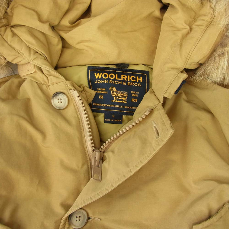 WOOLRICH ウールリッチ 40129 ARCTIC PARKA コヨーテ ファー フード ダウン ジャケット ベージュ系 S【中古】