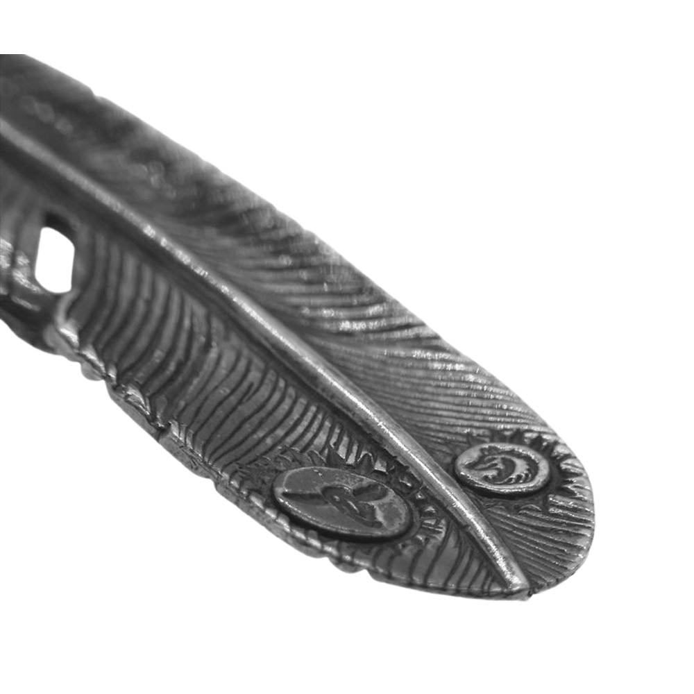 タディアンドキング ハート SVフェザー 金縄 ターコイズ L シルバー系【中古】