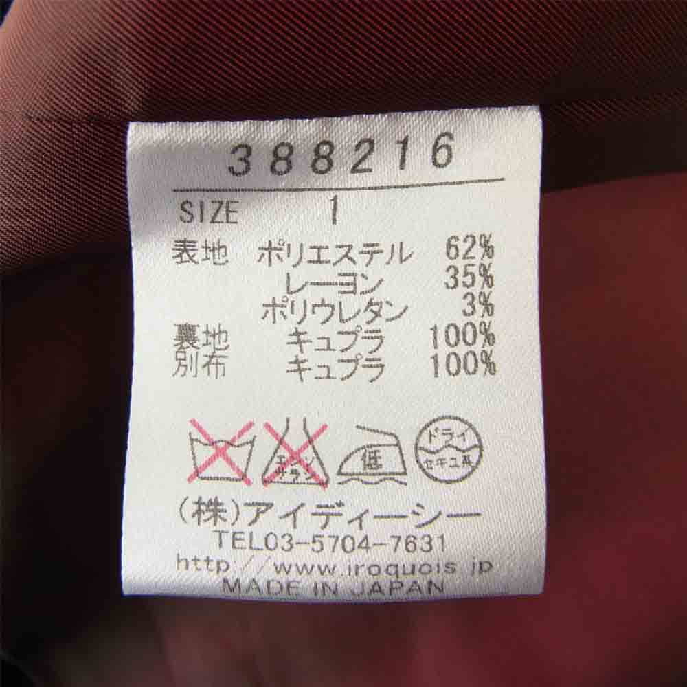 Iroquois イロコイ 388216 レーヨン混 1B 切替 ストライプ ベスト ブラック系 1【中古】