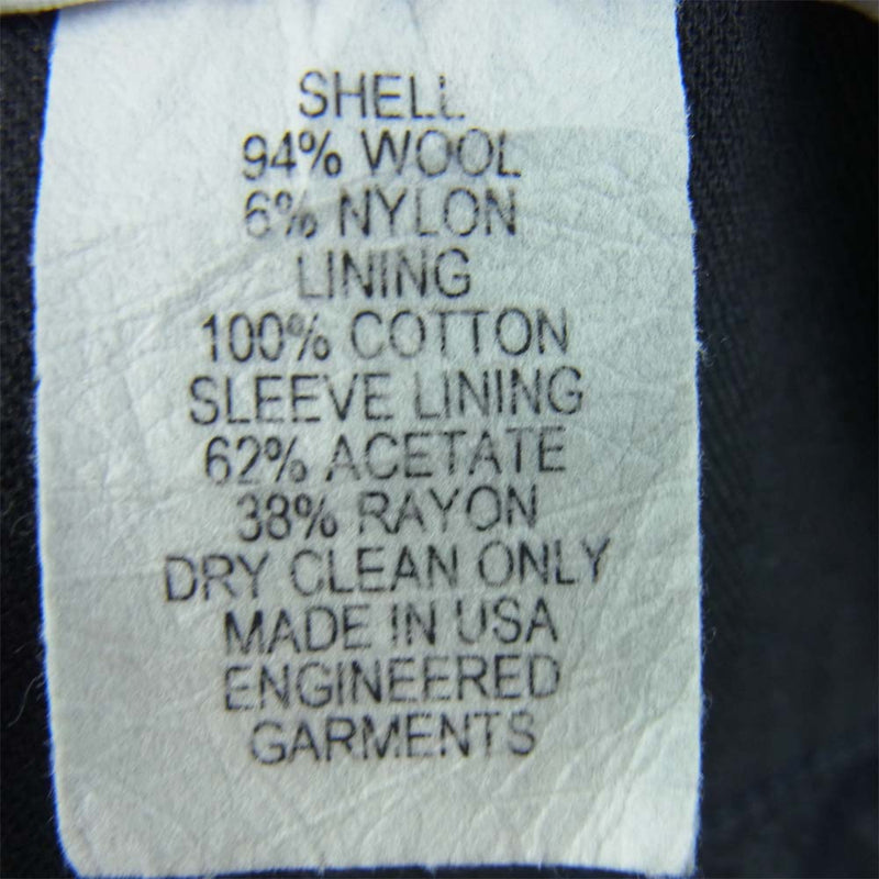 Engineered Garments エンジニアードガーメンツ Lined Bedford Jacket Wool Camo 3B ウール ジャケット グレー系 ブルー系 S【中古】