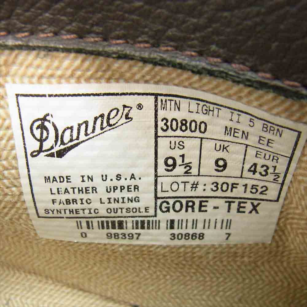 Danner ダナー 30800 MOUNTAIN LIGHT 2 マウンテンライト ゴアテックス ブーツ ダークブラウン系 US9.5【中古】