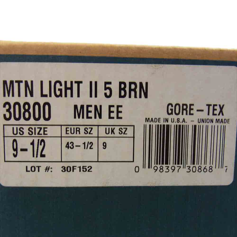 Danner ダナー 30800 MOUNTAIN LIGHT 2 マウンテンライト ゴアテックス ブーツ ダークブラウン系 US9.5【中古】
