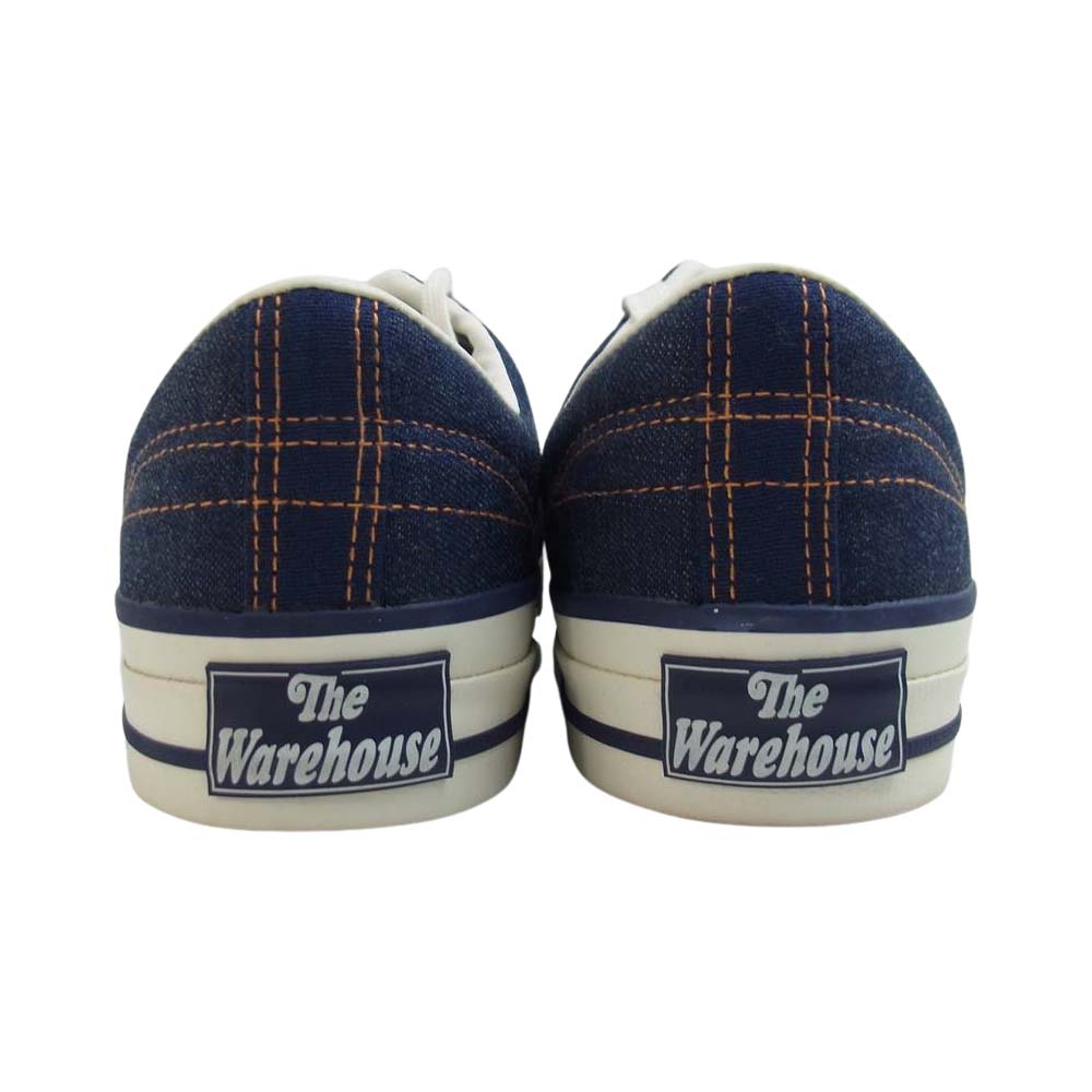 WAREHOUSE ウエアハウス 3500 LOW CUT DENIM SNEAKER ローカット デニム スニーカー インディゴブルー系 9【新古品】【未使用】【中古】