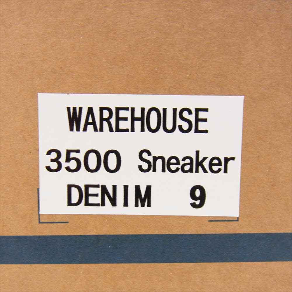 WAREHOUSE ウエアハウス 3500 LOW CUT DENIM SNEAKER ローカット デニム スニーカー インディゴブルー系 9【新古品】【未使用】【中古】