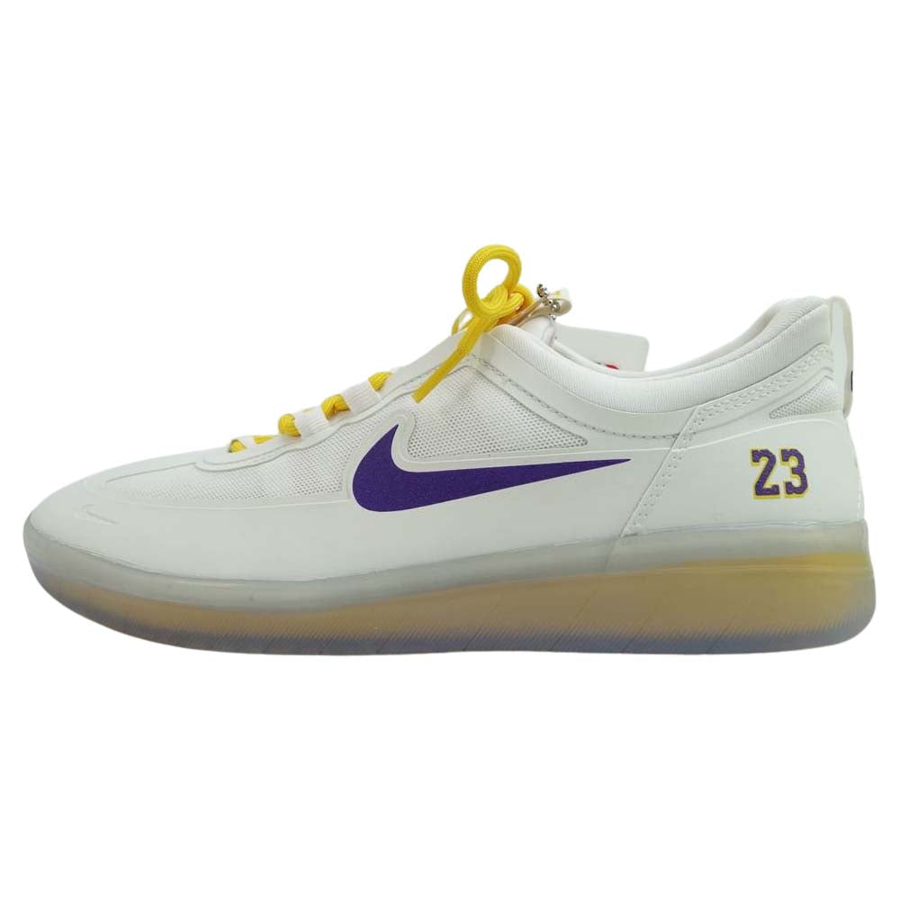 NIKE ナイキ DA3439-100 SB NYJAH FREE 2 × NBA ナイジャ フリー２ レイカーズ ホワイト系 27cm【新古品】【未使用】【中古】