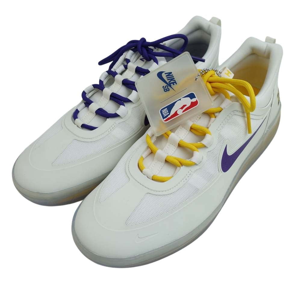NIKE ナイキ DA3439-100 SB NYJAH FREE 2 × NBA ナイジャ フリー２ レイカーズ ホワイト系 27cm【新古品】【未使用】【中古】