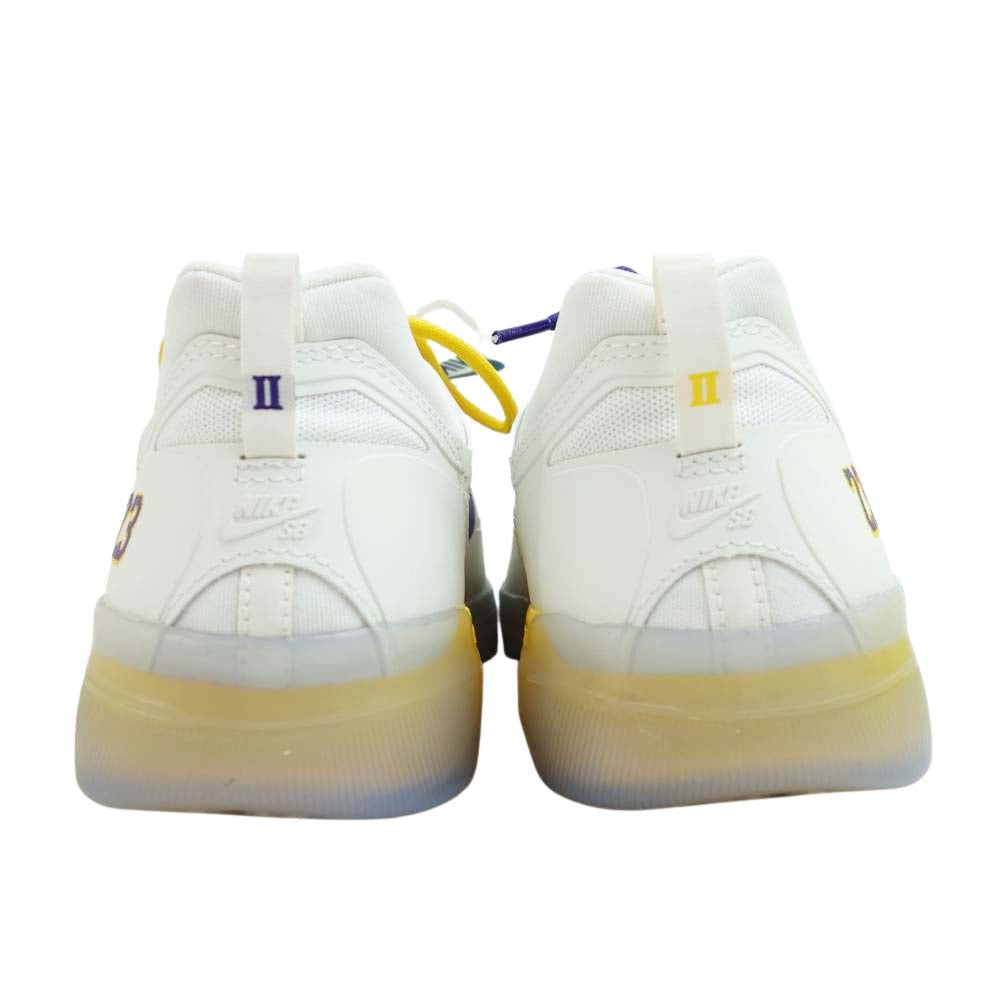 NIKE ナイキ DA3439-100 SB NYJAH FREE 2 × NBA ナイジャ フリー２ レイカーズ ホワイト系 27cm【新古品】【未使用】【中古】