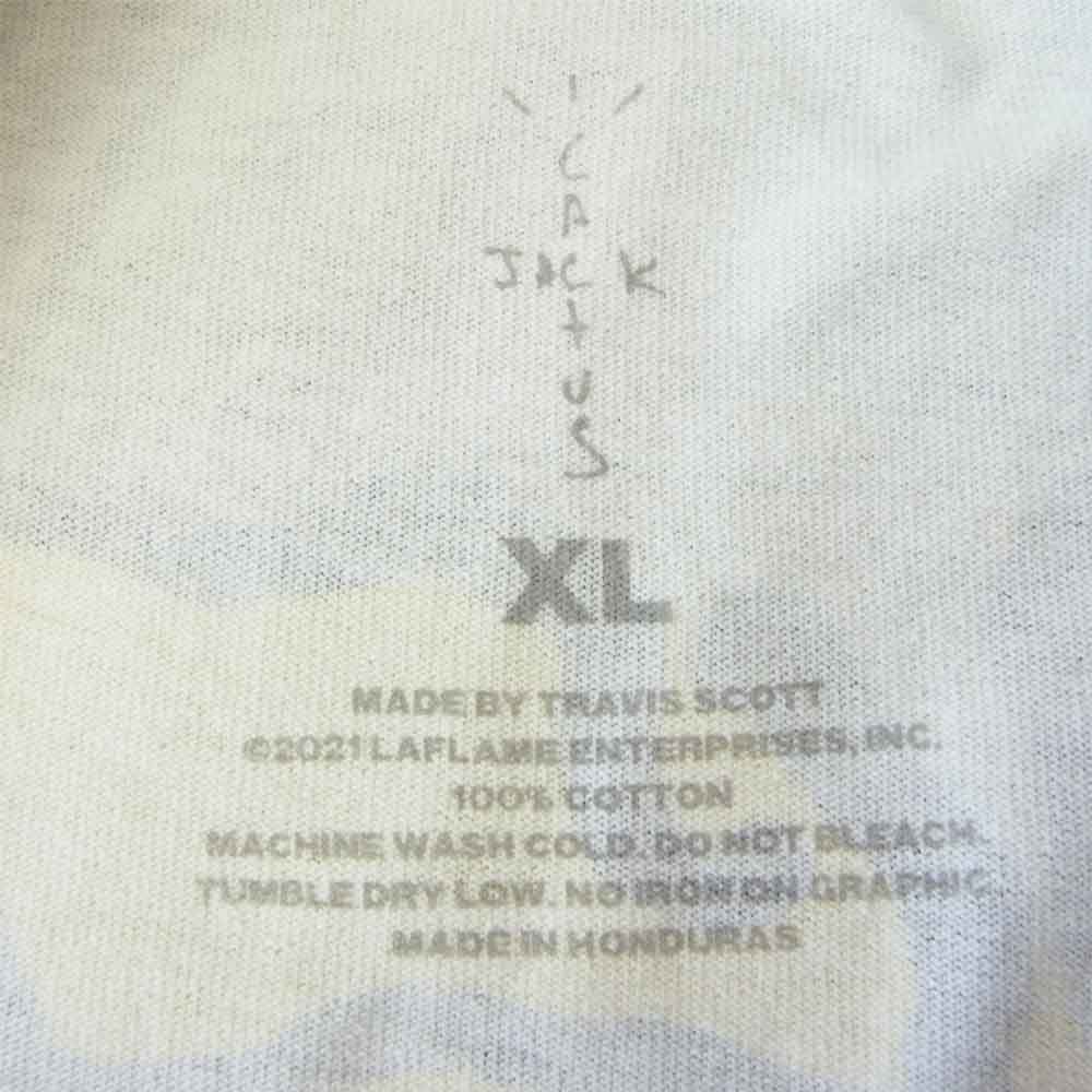 カクタスジャック × KAWS カウズ For Fragment Tee Tシャツ ホワイト系 XL【中古】