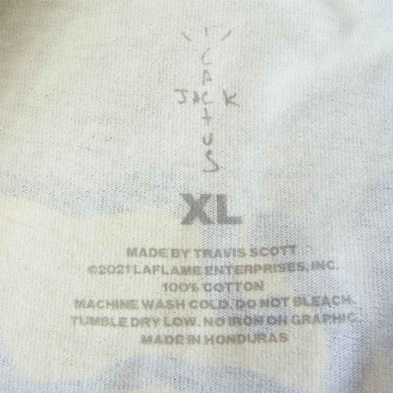 カクタスジャック × KAWS カウズ For Fragment Tee Tシャツ ホワイト系 XL【中古】
