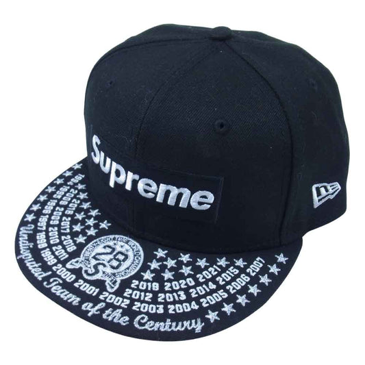 Supreme シュプリーム 21AW Undisputed Box Logo New Era アンディスピューティド ボックス ロゴ ニューエラ キャップ ブラック系 7 3/8(58.7cm)【美品】【中古】