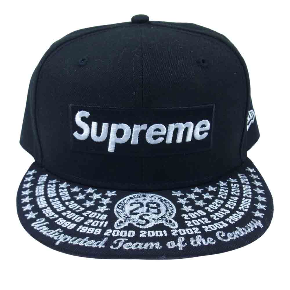 Supreme シュプリーム 21AW Undisputed Box Logo New Era アンディスピューティド ボックス ロゴ ニューエラ キャップ ブラック系 7 3/8(58.7cm)【美品】【中古】