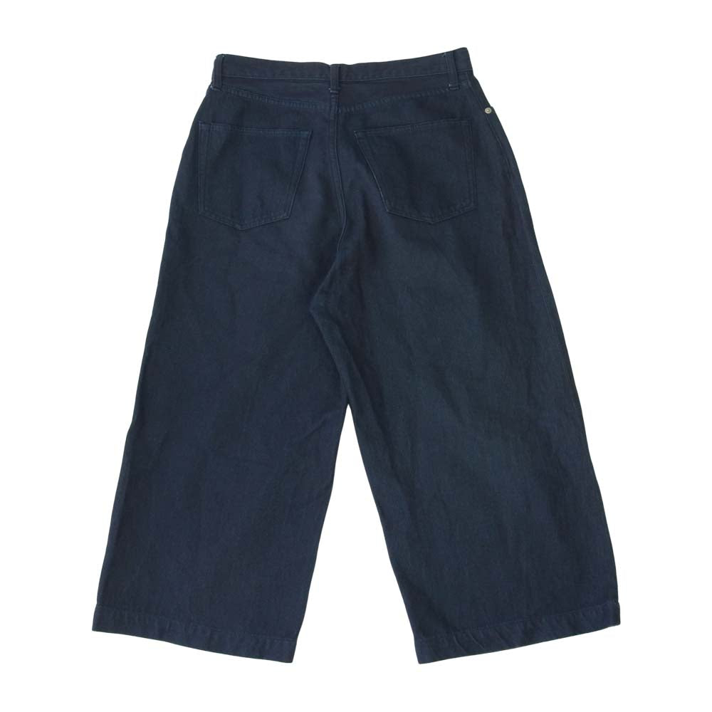 ギャルリーヴィー ボタンフライ ワイド デニム パンツ インディゴブルー系 44【中古】