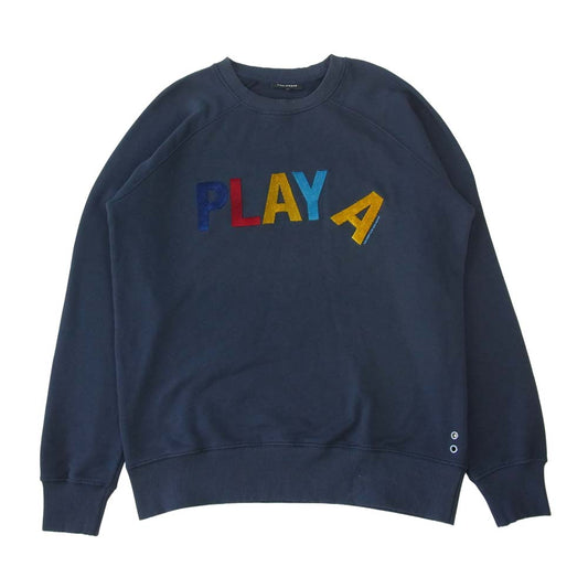 ロンドルフ PLAY A ラウンドネック プルオーバー スウェット ネイビー系 M【中古】