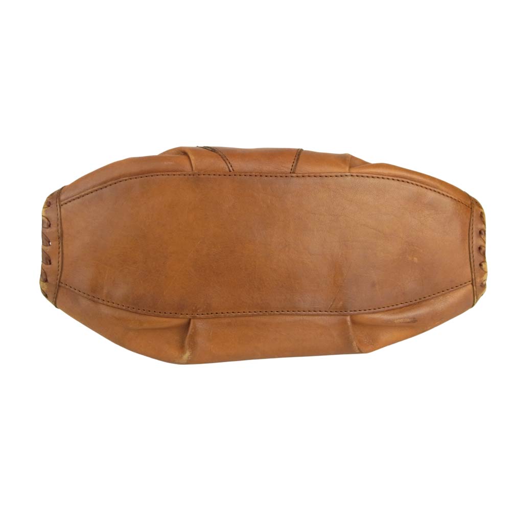 イビザ レザー パッチワーク ハンドバッグ ブラウン系【中古】
