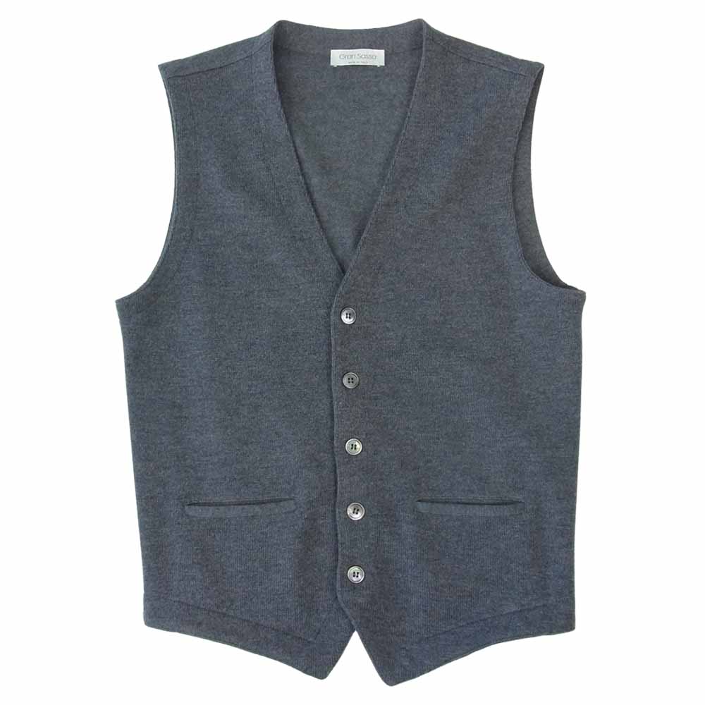 グランサッソ ニット ベスト グレー グレー系 44【中古】