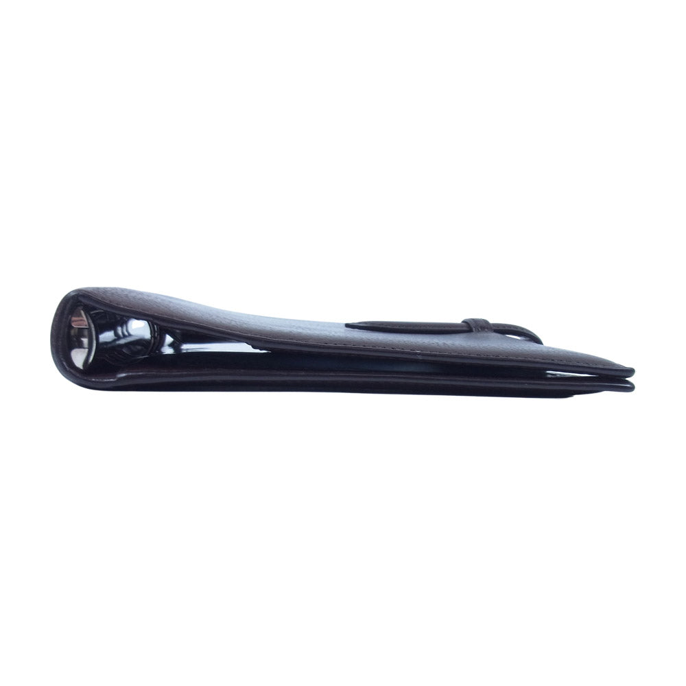 ブレイリオ レザー 手帳 ケース 手帳ケース 革 ダークブラウン系【中古】