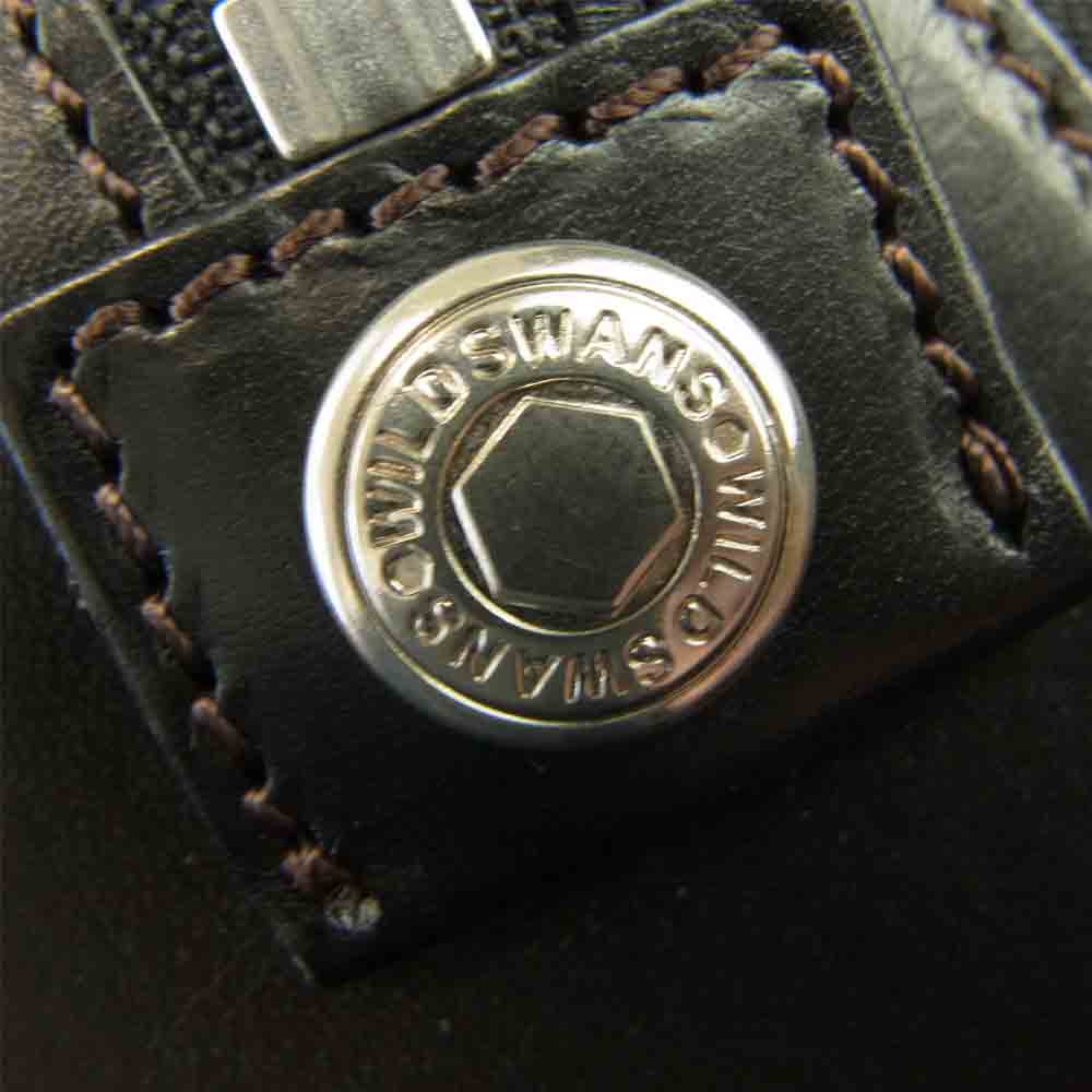 WILDSWANS ワイルドスワンズ サドルプルアップ レザー ドキュメントケース  ブラック系【中古】