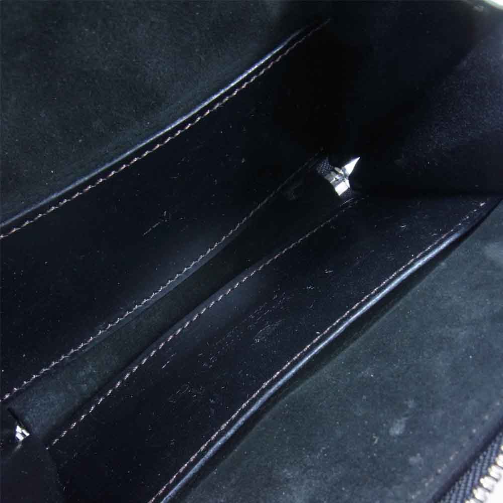 WILDSWANS ワイルドスワンズ サドルプルアップ ラウンドファスナー レザー ミニ ケース ブラック系【中古】