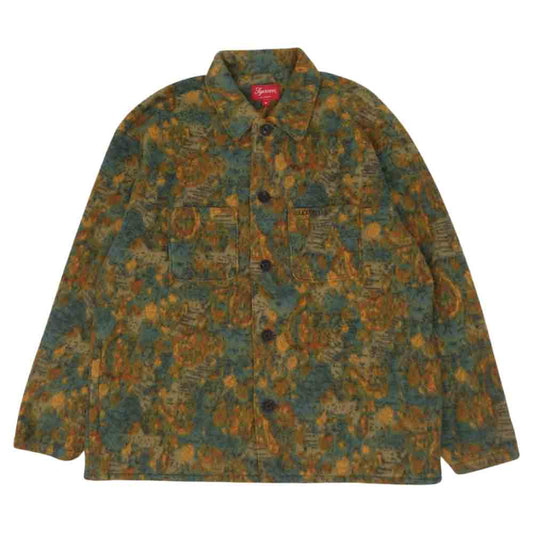 Supreme シュプリーム 21AW Paisley Fleece Shirt ペイズリー フリース シャツ ジャケット グリーン系 M【極上美品】【中古】