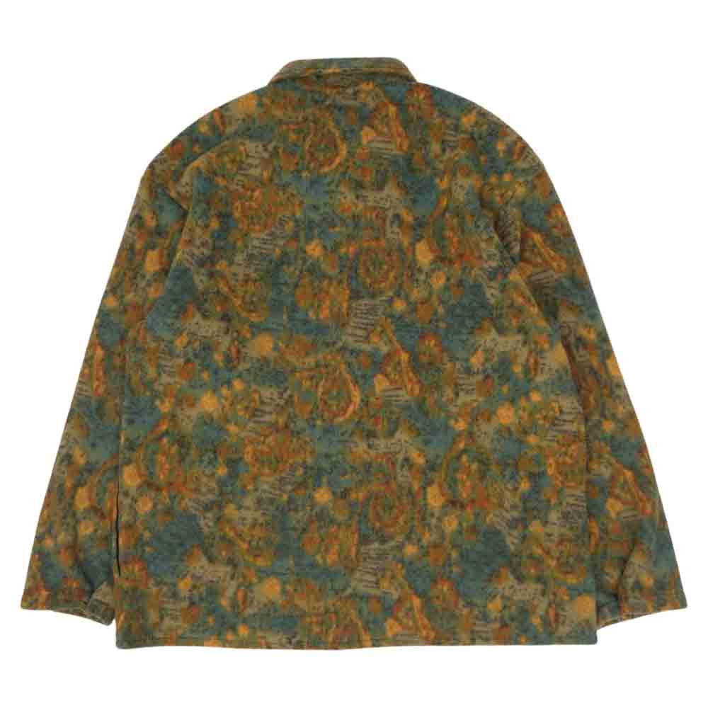 Supreme シュプリーム 21AW Paisley Fleece Shirt ペイズリー フリース シャツ ジャケット グリーン系 M【極上美品】【中古】