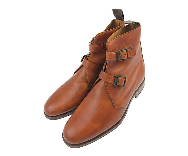 マンフィールド ダブル ストラップ ブーツ ブラウン系 6.5【中古】