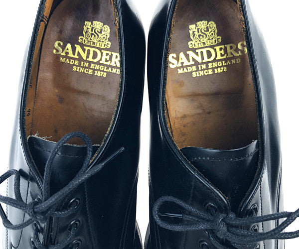 SANDERS サンダース S1572 Cap Oxford キャップ オックスフォード シューズ ブラック系 7【中古】