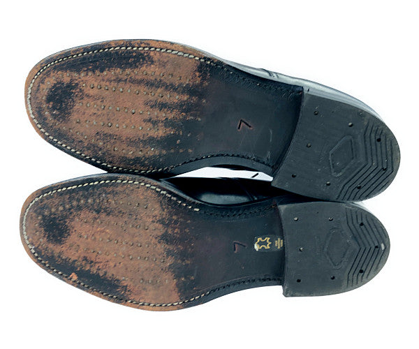 SANDERS サンダース S1572 Cap Oxford キャップ オックスフォード シューズ ブラック系 7【中古】