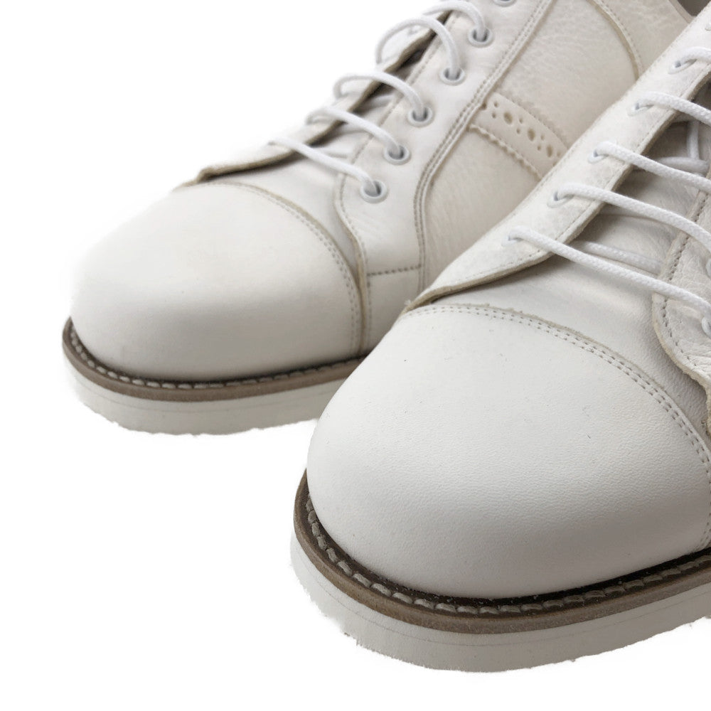 バーカー 4569FW11 JIMMY WHITE GRAIN レザー ローカット シューズ  ホワイト系  オフホワイト系 8.5G【美品】【中古】