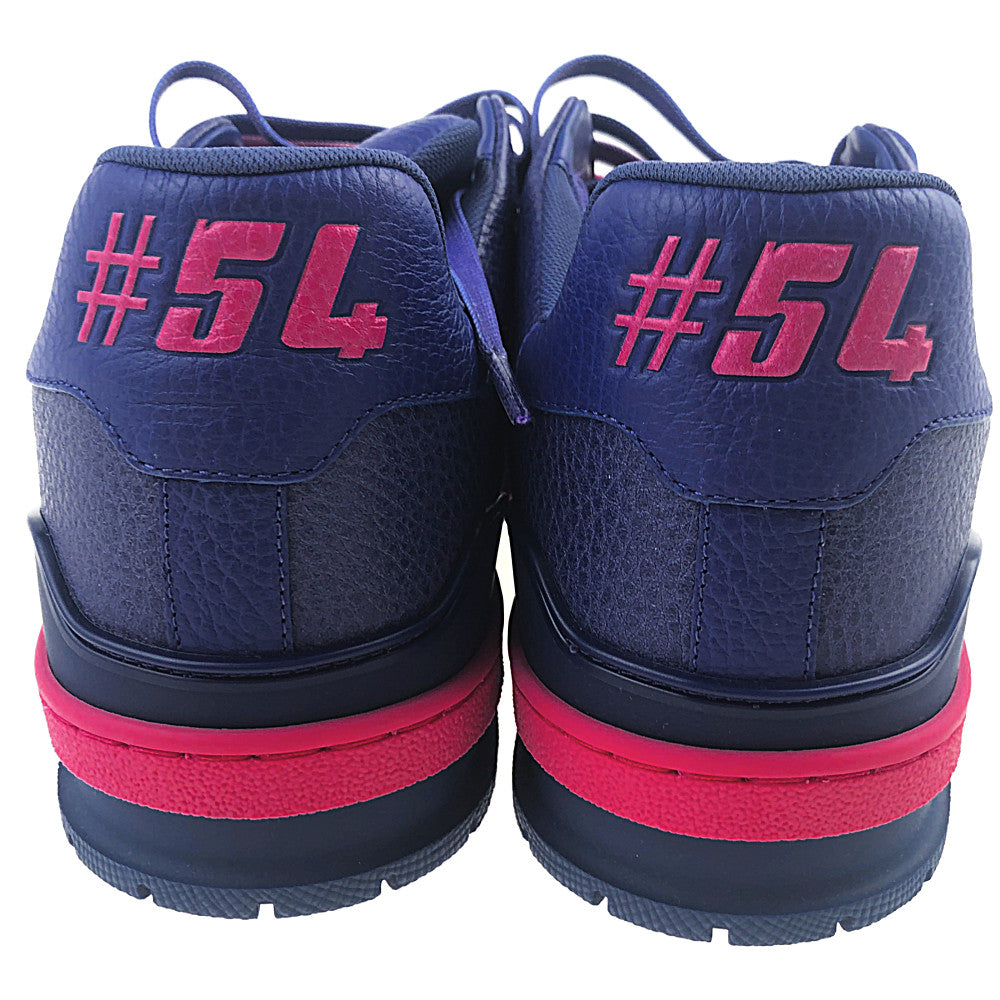 LOUIS VUITTON ルイ・ヴィトン 22SS 1A9TSC LV トレイナー ライン スニーカー ローズ ブルー系 ピンク系 8【極上美品】【中古】