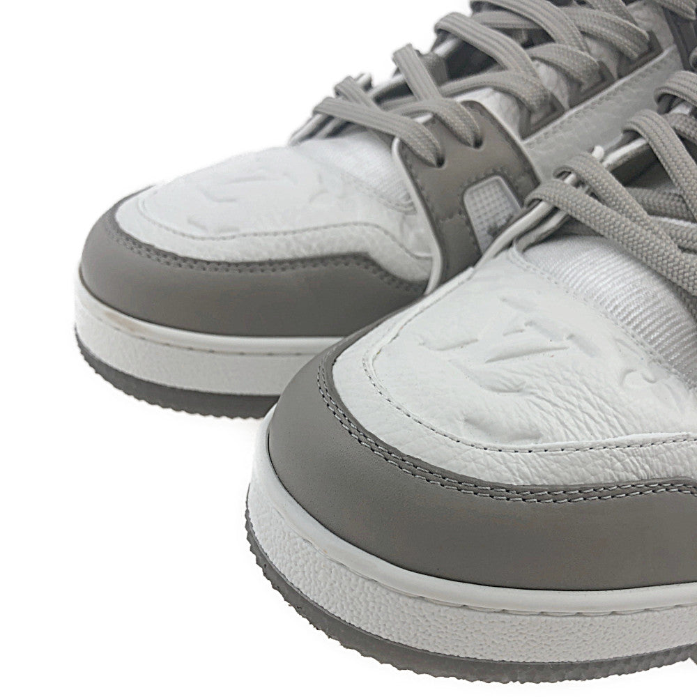 LOUIS VUITTON ルイ・ヴィトン 1A9VOS LV トレイナー ライン スニーカー ホワイト×グレー ホワイト系 グレー系 8【美品】【中古】