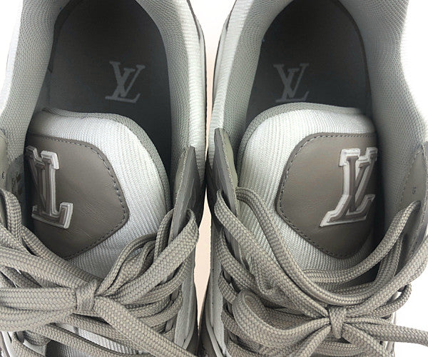LOUIS VUITTON ルイ・ヴィトン 1A9VOS LV トレイナー ライン スニーカー ホワイト×グレー ホワイト系 グレー系 8【美品】【中古】