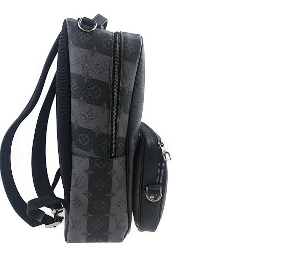 LOUIS VUITTON ルイ・ヴィトン M45962  NIGO モノグラム ストライプ エクリプス キャンバス モジュラー バックパック ブラック系 ダークグレー系【極上美品】【中古】