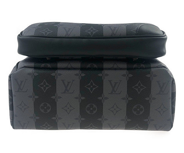 LOUIS VUITTON ルイ・ヴィトン M45962  NIGO モノグラム ストライプ エクリプス キャンバス モジュラー バックパック ブラック系 ダークグレー系【極上美品】【中古】