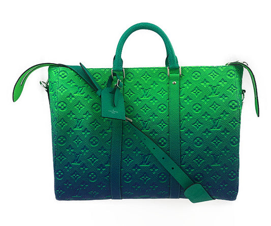 LOUIS VUITTON ルイ・ヴィトン 22SS M59688 キーポルトート トリヨン イリュージョンレザー ライトグリーン×ブルー系【極上美品】【中古】