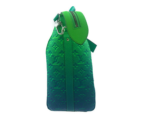 LOUIS VUITTON ルイ・ヴィトン 22SS M59688 キーポルトート トリヨン イリュージョンレザー ライトグリーン×ブルー系【極上美品】【中古】