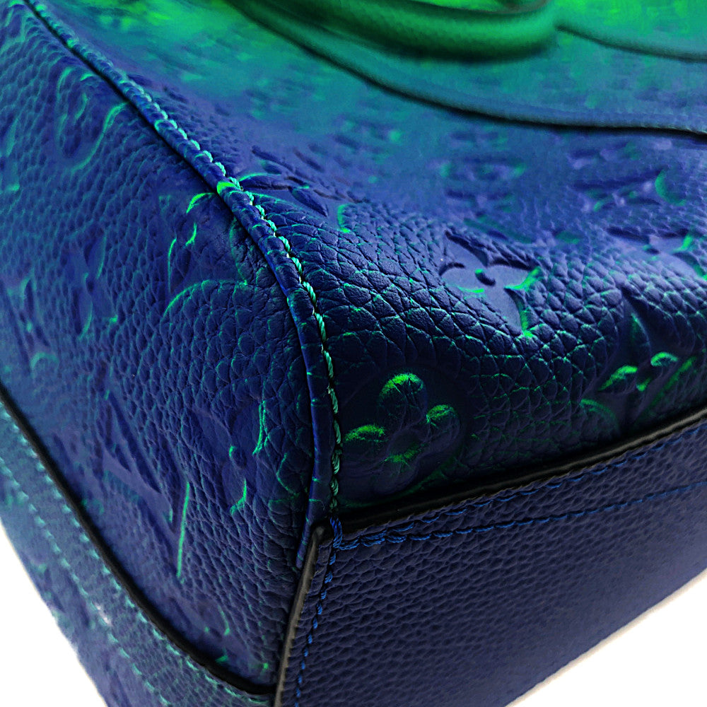 LOUIS VUITTON ルイ・ヴィトン 22SS M59688 キーポルトート トリヨン イリュージョンレザー ライトグリーン×ブルー系【極上美品】【中古】