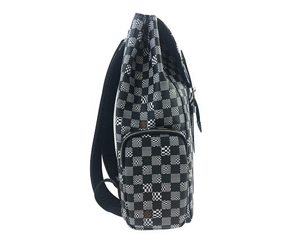 LOUIS VUITTON ルイ・ヴィトン N50039 ダミエ ディストーテッド クリストファー PM バックパック ブラック×ホワイト系【極上美品】【中古】