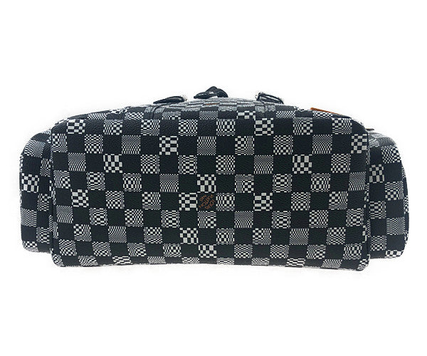 LOUIS VUITTON ルイ・ヴィトン N50039 ダミエ ディストーテッド クリストファー PM バックパック ブラック×ホワイト系【極上美品】【中古】