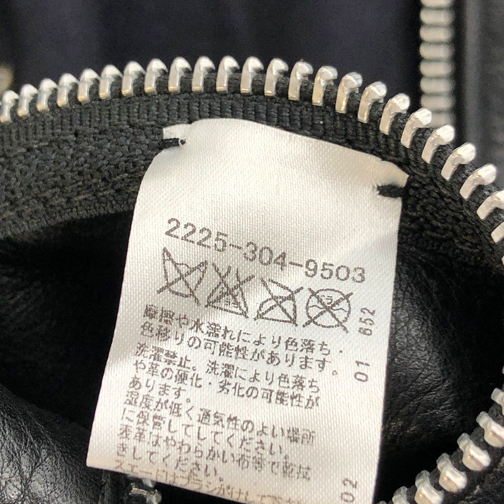 CHROME HEARTS クロムハーツ（原本有） 国内正規品 JJ DEAN JJディーン レザー ダブルライダース ジャケット ブラック系 XL【中古】