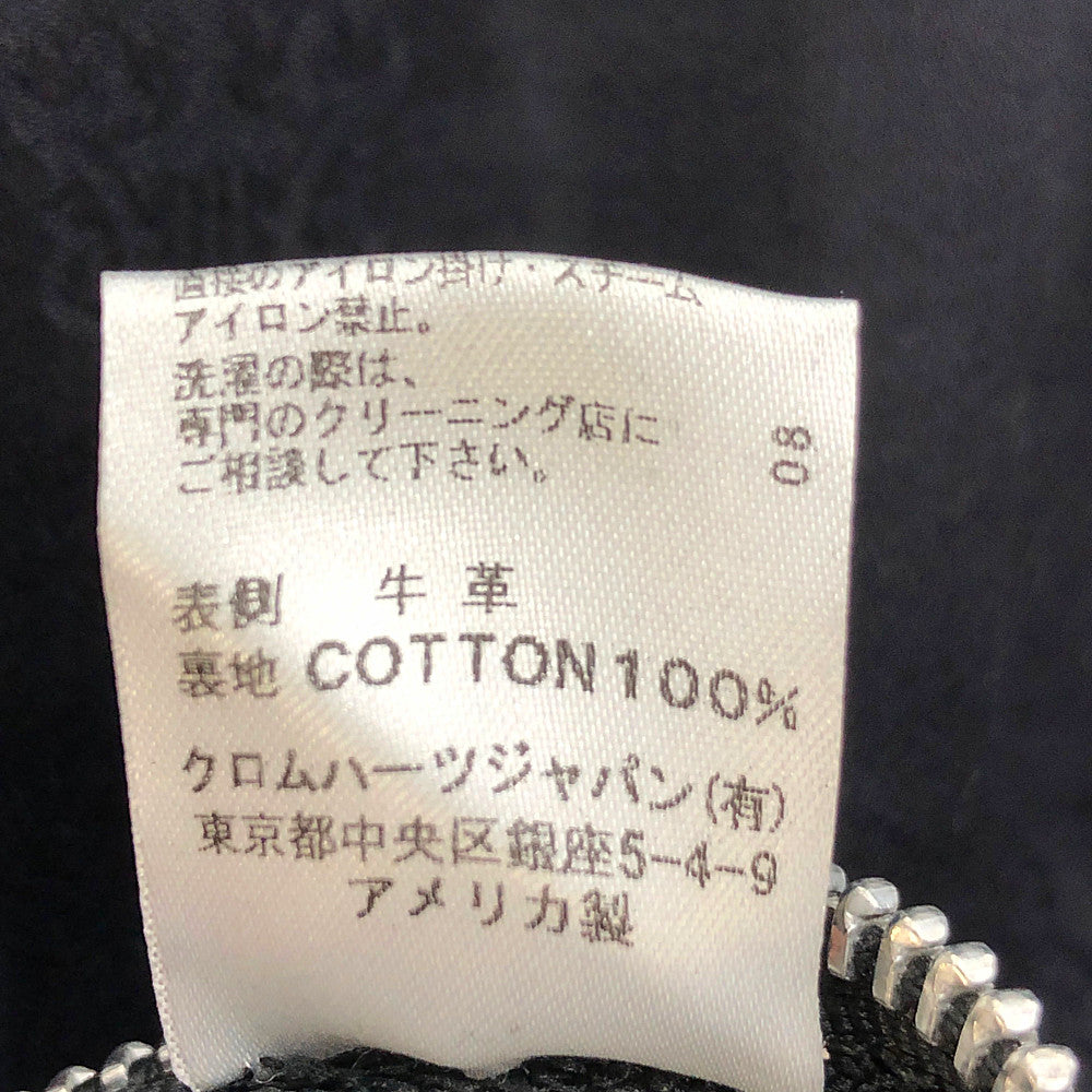 CHROME HEARTS クロムハーツ（原本有） 国内正規品 JJ DEAN JJディーン レザー ダブルライダース ジャケット ブラック系 XL【中古】