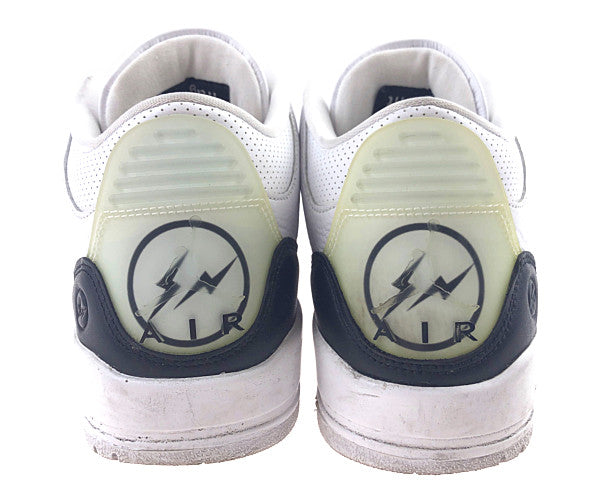 NIKE ナイキ DA3595-100 FRAGMENT AIR JORDAN 3 AJ3 RETRO SP エアジョーダン レトロ フラグメント ローカット スニーカー ホワイト系 10【中古】