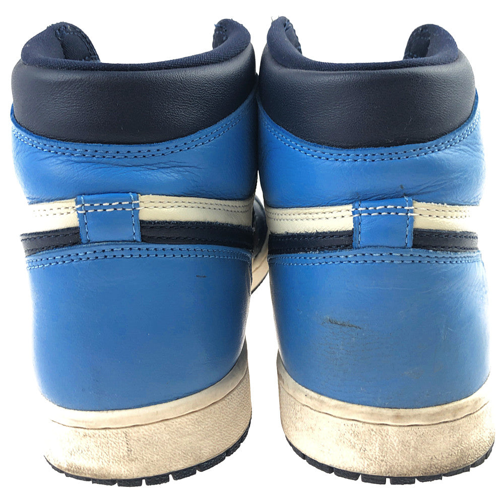 NIKE ナイキ 555088-140 AIR JORDAN 1 AJ1 RETRO HIGH OG エアジョーダン1 レトロ ハイ OG ハイカット スニーカー ブルー系 28cm【中古】